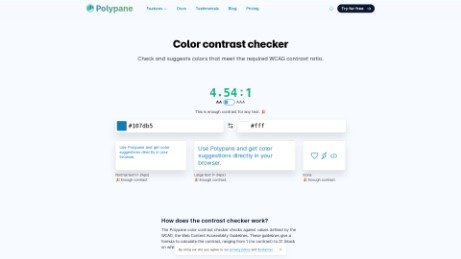 Color contrast checker, analyser and color suggestions