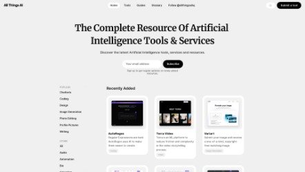 All Things AI - The Complete Resource Of Artificial Intelligence Tools & Services